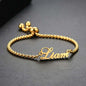 100% 925 Sterling Silver and Stainless Steel Bracelets Custom Any Name Bracelet For Women Friends Lovers Jewelry - NATASHAHS