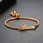 100% 925 Sterling Silver and Stainless Steel Bracelets Custom Any Name Bracelet For Women Friends Lovers Jewelry - NATASHAHS