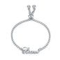 100% 925 Sterling Silver and Stainless Steel Bracelets Custom Any Name Bracelet For Women Friends Lovers Jewelry - NATASHAHS