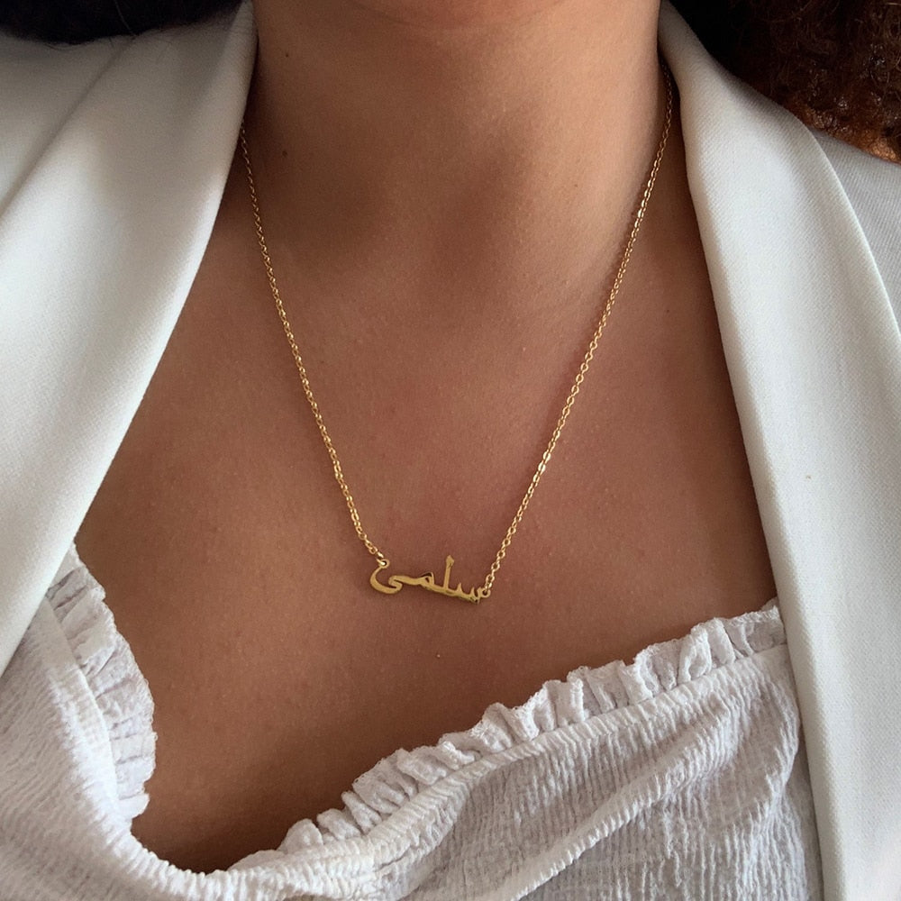 Personalized half infinity style with butterfly charm Name Necklace - NATASHAHS