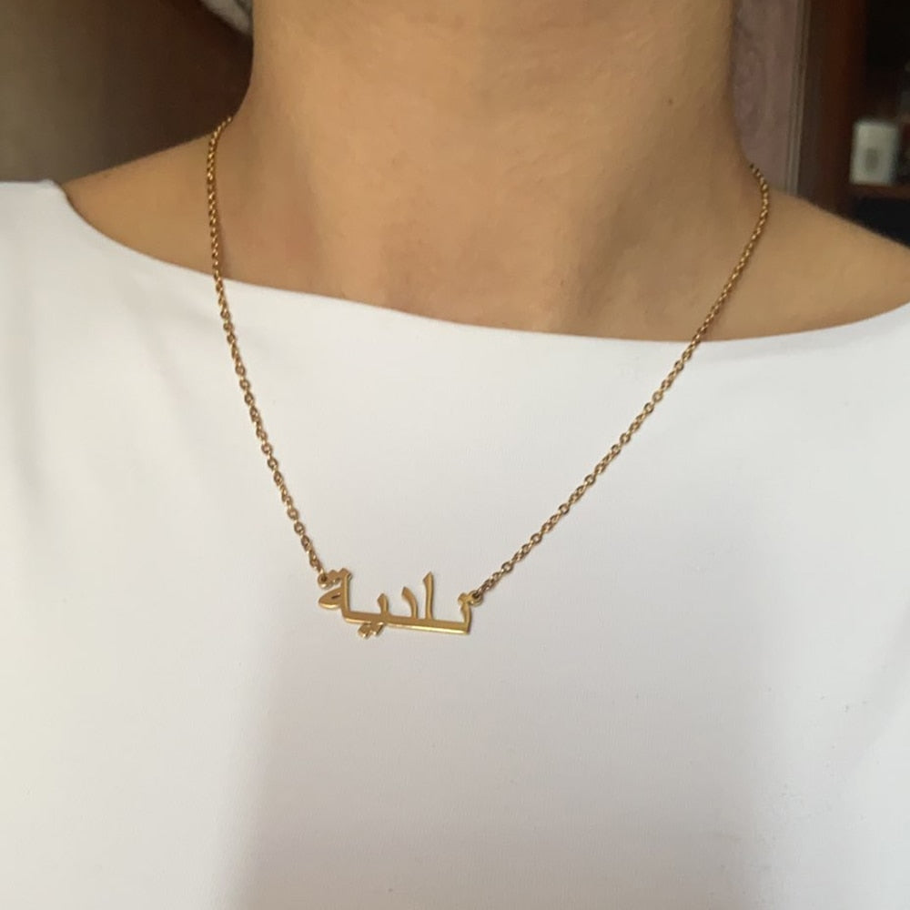 Personalized Name Necklace in Italics font For Women Men Gold Silver Chain Lovers - NATASHAHS