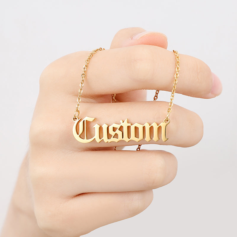 Personalized Stainless Steel Name Custom Necklaces For Women Men Gold Silver Chain Lover - NATASHAHS