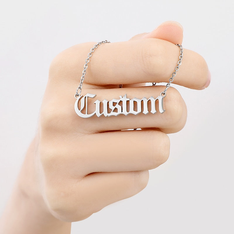 Personalized Name Necklaces in a Cross For Women Men Gold Silver Chain Lovers - NATASHAHS