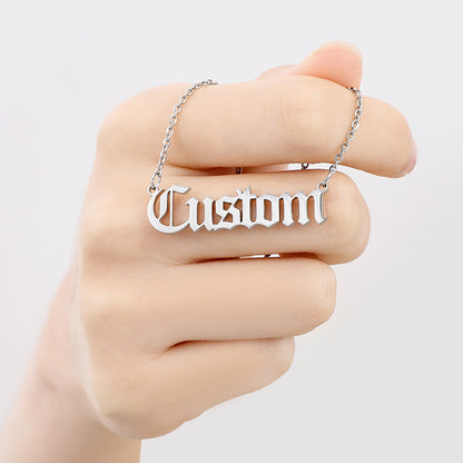 Personalized Stainless Steel Name Custom Necklaces For Women Men Gold Silver Chain Lover - NATASHAHS