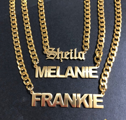 Personalized Name Necklace with a fairy For Women Men Gold Silver Chain Lovers - NATASHAHS