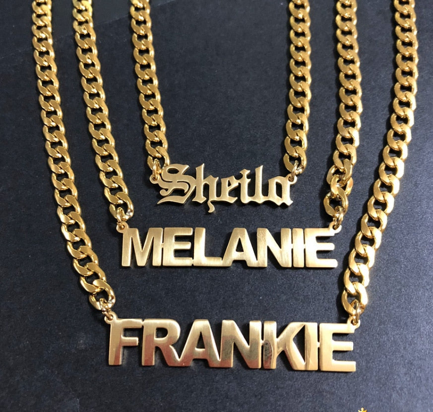 Personalized Two Names Necklace with a underlined heart For Women Men Gold Silver Chain Lovers - NATASHAHS