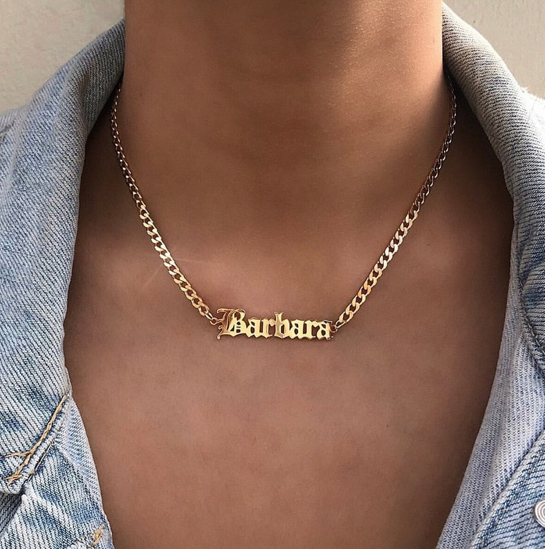 Personalized half infinity style with butterfly charm Name Necklace - NATASHAHS