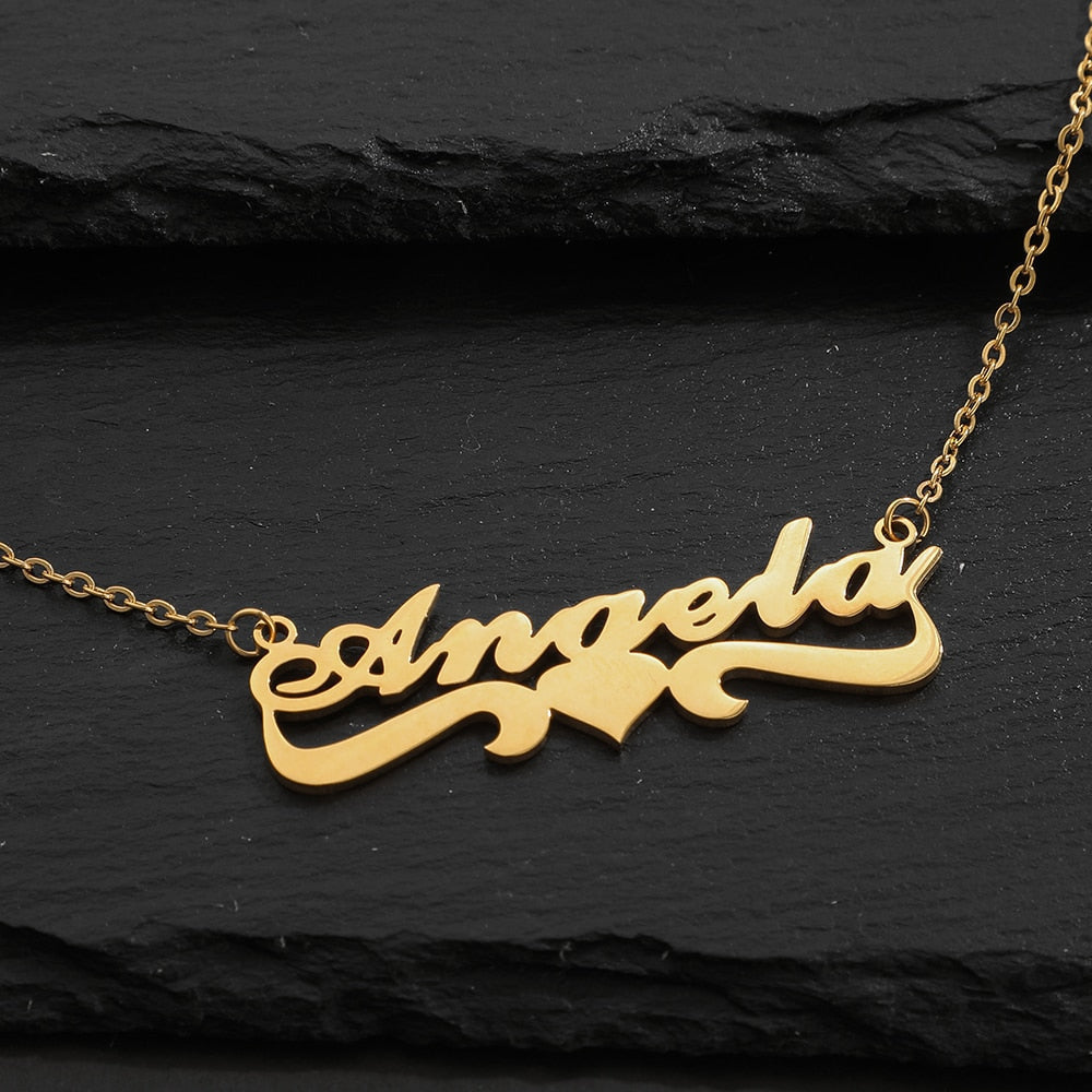Personalized Name Necklace in Italics font For Women Men Gold Silver Chain Lovers - NATASHAHS
