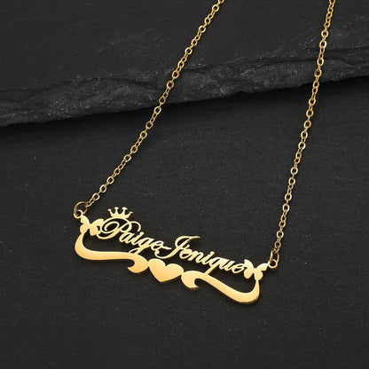 Personalized Name Necklace in Italics font For Women Men Gold Silver Chain Lovers - NATASHAHS