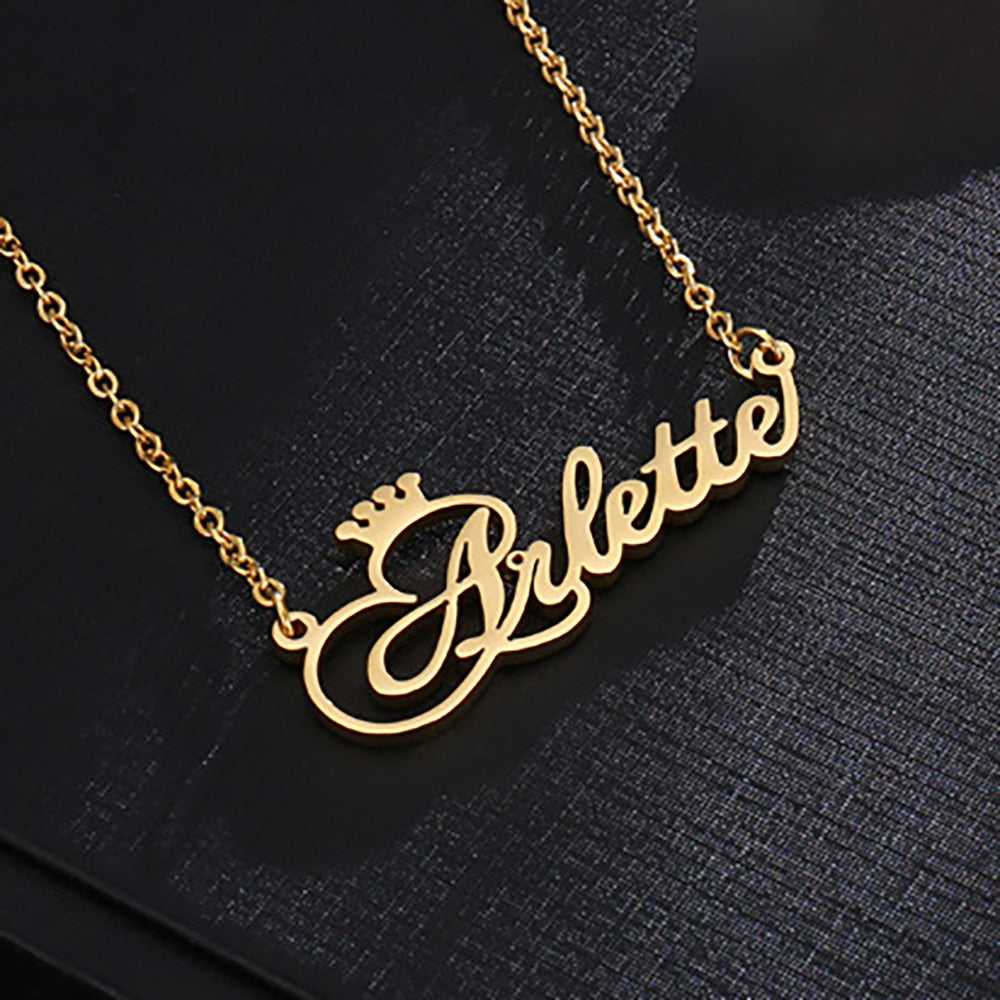 Personalized half infinity style with butterfly charm Name Necklace - NATASHAHS