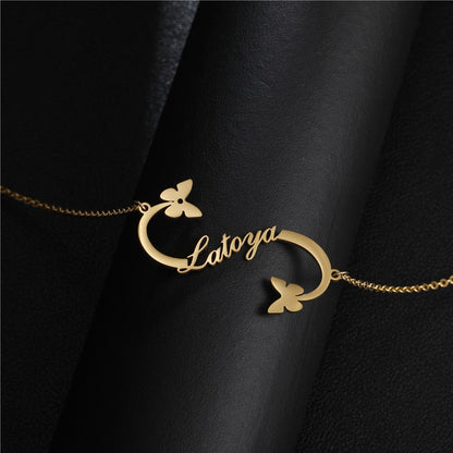 Personalized Name Necklace in Italics font For Women Men Gold Silver Chain Lovers - NATASHAHS