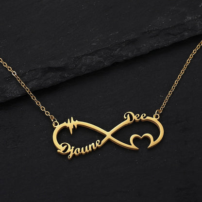Personalized Name Necklace in Italics font For Women Men Gold Silver Chain Lovers - NATASHAHS