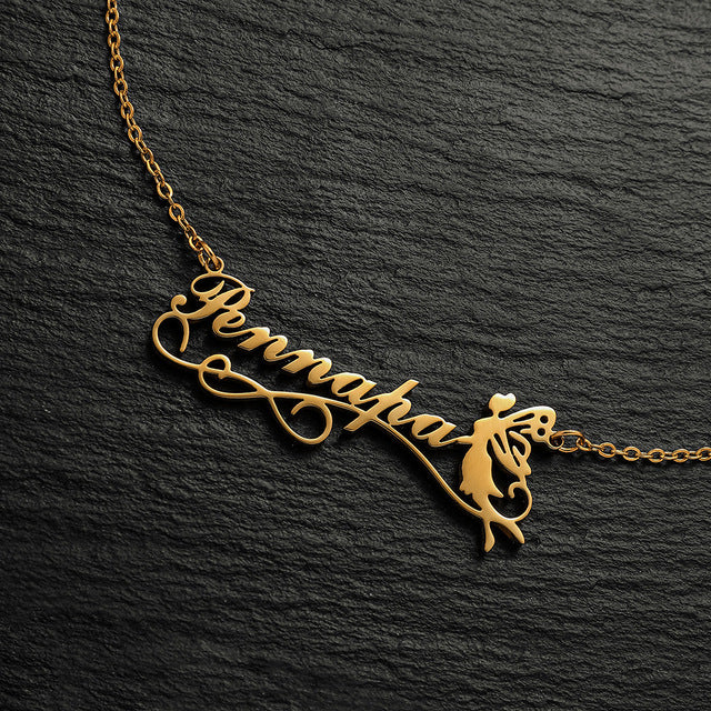 Personalized Stainless Steel Name Custom Necklaces For Women Men Gold Silver Chain Lover - NATASHAHS