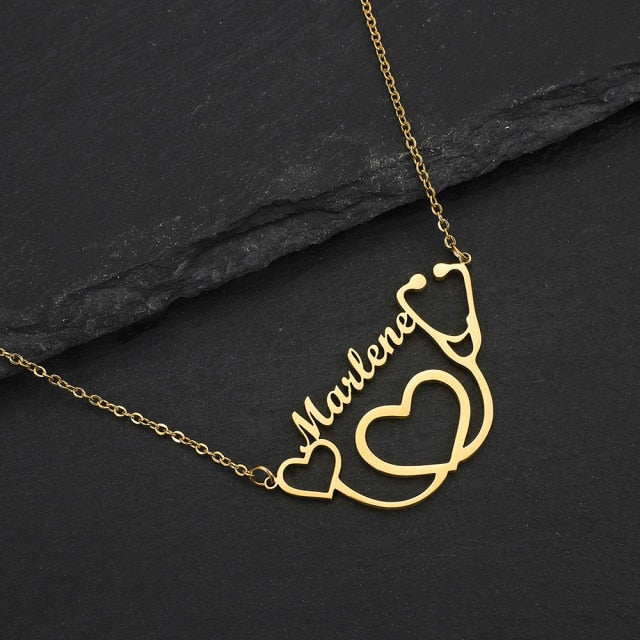 Personalized half infinity style with butterfly charm Name Necklace - NATASHAHS