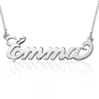 Fashion Pure 925 Sterling Silver Customization Name Necklace for Wedding Party Anniversary Gift for Women/Men/Family /Couple - NATASHAHS
