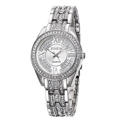 Gold Watches Women Top Brand Luxury Stainless Steel Rhinestone Casual Quartz Watch Montre Femme de Marque Luxe Original - NATASHAHS