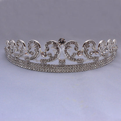 Baroque Princess Diana William Kate Bridal Crown Tiaras Boutique Rhinestone Diadem Veil Tiara Headbands Wedding Hair Accessories - NATASHAHS