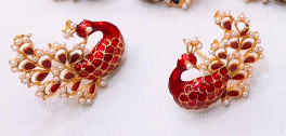 Peacock earrings only - NATASHAHS