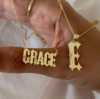Custom Solar Beam Name Necklaces For Women Men Kid Gifts Unique Jewelry Stainless Steel Engraved Gold Color Sunlight Necklac - NATASHAHS